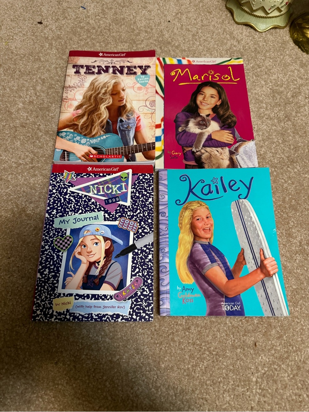 Lot of 4 American girl paperback books Tenney, Marisol, Kailey, and Nicki
